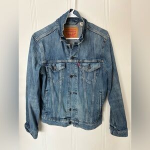 Vintage Levi's Classic Blue Jean Jacket with pin stripe